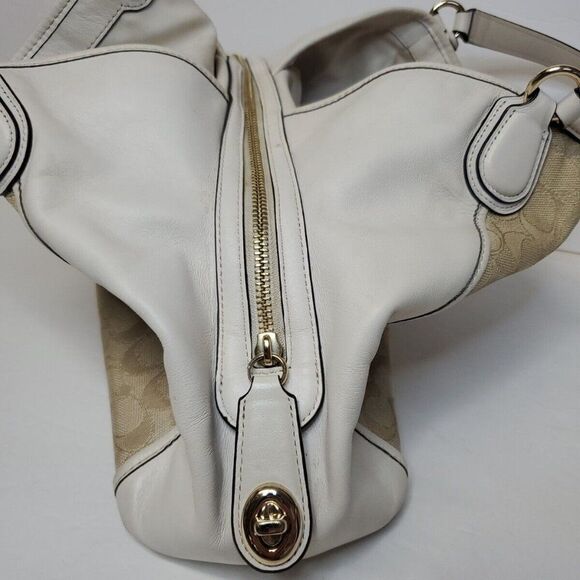 Coach Edie 31 Medium Signature Jacquard Canvas/Leather Shoulder Bag - Picture 6 of 14